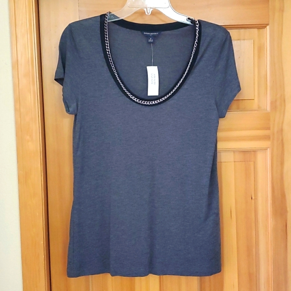 NWT Banana Republic Womens M grey shirt